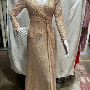 Elegant Gold Evening Gown